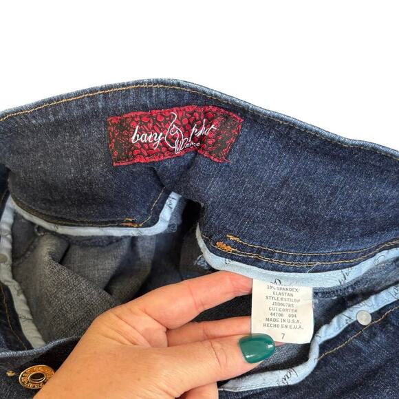 90's Y2K VTG. BABY PHAT DENIM SKIRT SZ. 7 MEDIUM - Picture 6 of 7